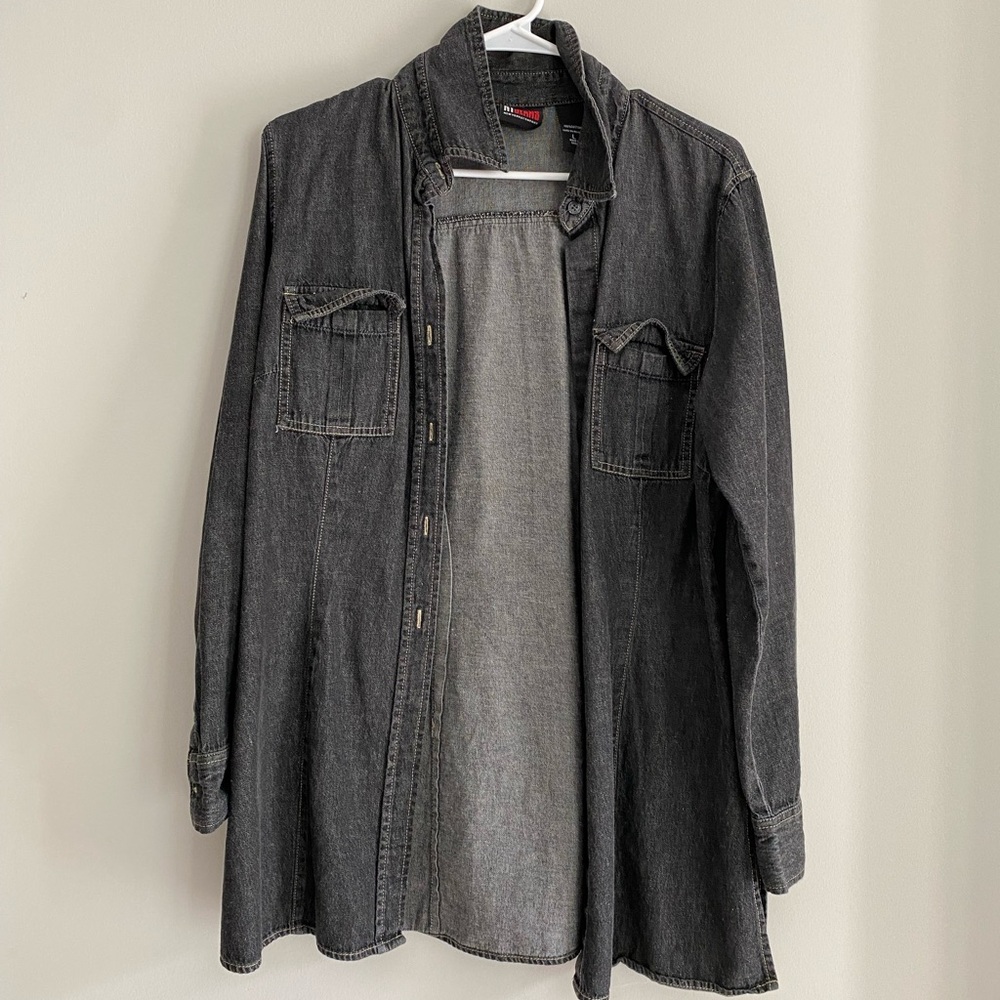Y2k button down tunic